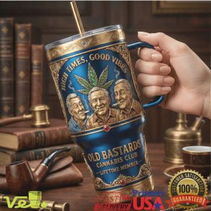 Old Bastards Cannabis Club High Times Good Vibes Retro Marijuana Humor Men Tumbler