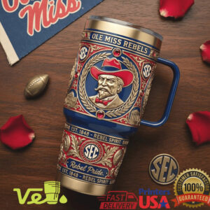 Ole Miss Rebels SEC Rebel Pride Est 1848 Spirit Tumbler
