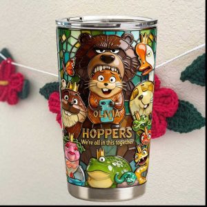 Olivia Hoppers “We're All In This Together” Cartoon Animals Tumbler