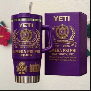 Omega Psi Phi Fraternity 115th Anniversary 1911 2026 Ques Charter Edition Tumbler