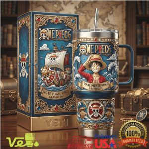 One Piece Luffy To Be Pirate King Grand Line Edition 40oz Luxury Tumbler