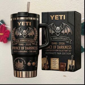 Ozzy Osbourne Prince of Darkness 78th Anniversary 1948 2026 Ultimate Fan Metal Music Stainless Steel Insulated Tumbler
