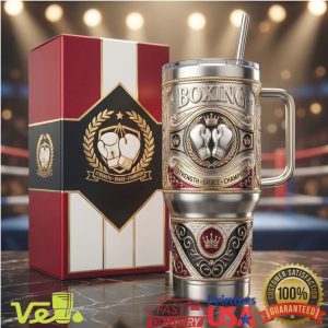 Personalized Boxing Strength Grace Champion Gold Silver Tumbler