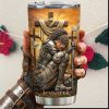 Mandalorian “No Coffee No Workee” Coffee Bean Wrap Tumbler with Chibi Art Mandalorian “No Coffee No Workee” Coffee Bean Wrap Tumbler with Chibi Art