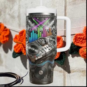 Personalized DJ Max Music Producer Turntable & Sound Mixer 40oz Tumbler