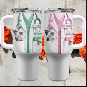 Personalized Doctor Medical Scrub Tumbler Custom Name Physician & Nurse Gift