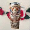 Personalize Veteran “My Watch Never Ends” Military Tribute 40oz Tumbler with Handle Personalize Veteran “My Watch Never Ends” Military Tribute 40oz Tumbler with Handle