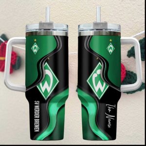 Personalized SV Werder Bremen 40oz Tumbler Green & Black Wave Sports