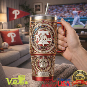 Philadelphia Phillies Luxury Ruby Edition 40oz Tumbler Ring The Bell Series