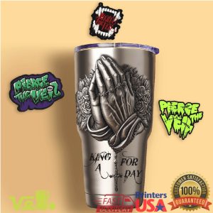 Pierce The Veil King For A Day Skull Roses Gothic 40oz Tumbler
