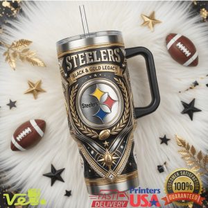 Pittsburgh Steelers Black Gold Legacy NFL Edition 40oz Commemorative Tumbler