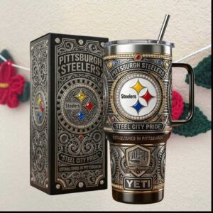 Pittsburgh Steelers Steel City Pride Established in Pittsburgh 40oz Fan Gift Tumbler