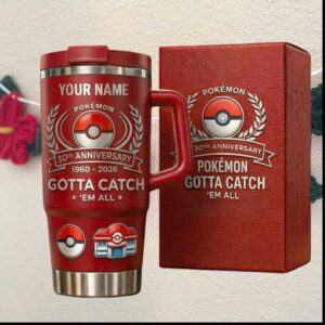 Pokémon 30th Anniversary 1996 2026 Gotta Catch 'Em All Custom Name Trainers Tumbler