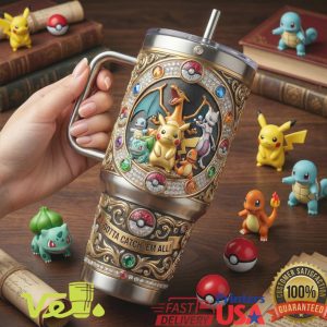 Pokémon 30th Anniversary Gotta Catch Em All 40oz Tumbler with Handle