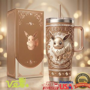 Pokemon Eevee Endless Potential Rose Gold Vintage Style Anime Fans Gift Men Women Tumbler