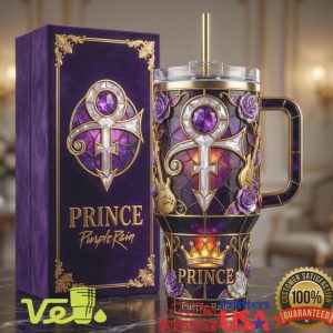 Prince Purple Rain Rock Legend Paisley Park Style Retro Concert Fans Men Women Tumbler
