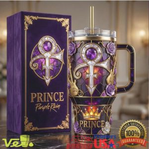 Prince Purple Rain Rock Legend Paisley Park Style Retro Concert Fans Men Women Tumbler
