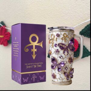 Prince The Artist’s Collection Sign O’ The Times Purple Gold Butterfly Fan Tumbler