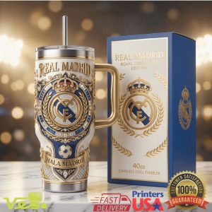 Real Madrid Royal Champions Edition Soccer 40oz Tumbler