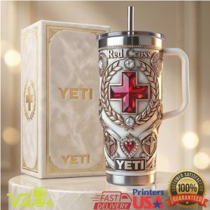 Red Cross Medical Professional 40oz Tumbler Luxury Filigree Healthcare Gift