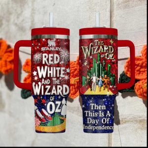 Red White and The Wizard of Oz 4th of July Independence Day 40oz Tumbler