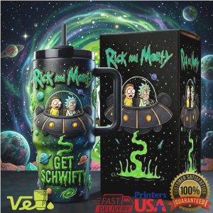 Rick and Morty Get Schwifty Space Adventure 40oz Tumbler Sci Fi Fan Gift