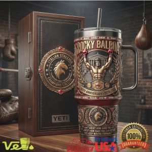 Rocky Balboa 50th Anniversary Italian Stallion Embossed Tumbler