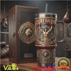Rocky Balboa 50th Anniversary Italian Stallion Embossed Tumbler