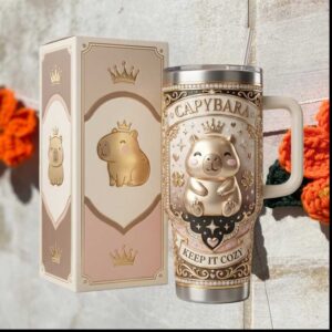 Royal Capybara Keep It Cozy King 2026 Vintage 20oz Gifts for Fans Stainless Steel Insulated Tumbler