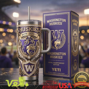 Washington Huskies Bow Down Royal Championship Edition 40oz Tumbler