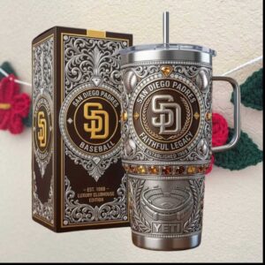 San Diego Padres Baseball Faithful Legacy Established 1969 Luxury Clubhouse Edition Fan Gift Stainless Steel Insulated Tumbler
