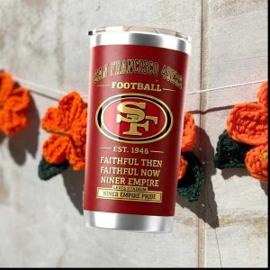 San Francisco 49ers Faithful Then Faithful Now Niner Empire Pride Tumbler