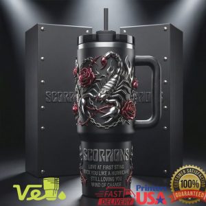 Scorpions Rock Believer Wind of Change Scorpion Rose 40oz Tumbler