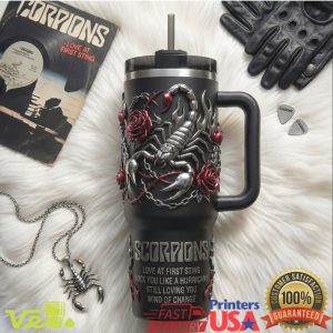 Scorpions Rock Believer Wind of Change Scorpion Rose 40oz Tumbler