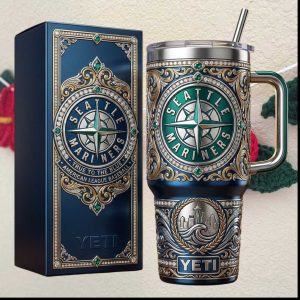 Seattle Mariners “True To The Blue” Space Needle Skyline Tribute Tumbler