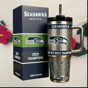 Seattle Seahawks 2025 NFC West Champions Limited Edition NFL Fan Tumbler