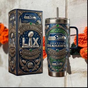 Seattle Seahawks Super Bowl LIX Champions We Are 12 Vintage Gift Stainless Steel Insulated Tumbler