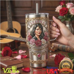 Selena Quintanilla Como La Flor Eternal Legacy Embossed Tumbler
