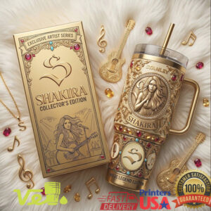 Shakira Exclusive Artist Series Collector's Edition Gold Music Legend Tumbler