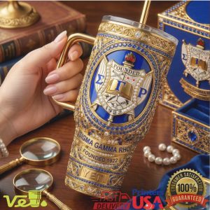 Sigma Gamma Rho Sorority Founded 1922 Royal Blue Gold Luxury Tumbler