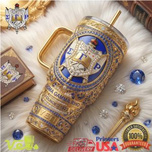 Sigma Gamma Rho Sorority Founded 1922 Royal Blue Gold Luxury Tumbler