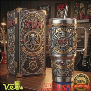 Slayer Reign In Blood 45th Anniversary Thrash Metal Legacy 40oz Tumbler