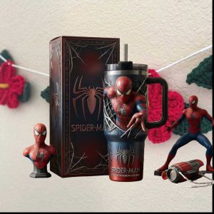 Spider Man Friendly Neighborhood Hero 3D Sculpted Action 40oz Tumbler