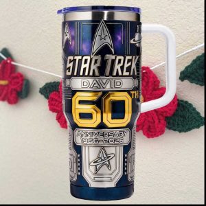 Star Trek 60th Anniversary 1966 2026 Custom Name Stainless Steel Tumbler
