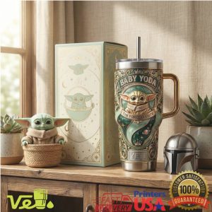Star Wars Baby Yoda The Force is Cute Grogu Mythic Style Tumbler