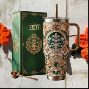 Starbucks Siren Emerald Green Pearl Luxury Coffee Enthusiast Gift Stainless Steel Insulated Tumbler