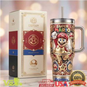 Super Mario Power Up Your Journey Collector Edition 40oz Tumbler
