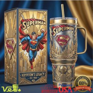 Superman Krypton's Legacy The Man of Tomorrow Retro DC Comics Superhero Fans Tumbler