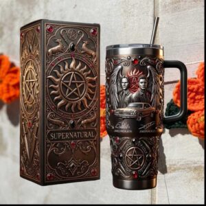Supernatural Sam and Dean Winchester 20th Anniversary Jared Jensen Gift Stainless Steel Insulated Tumbler