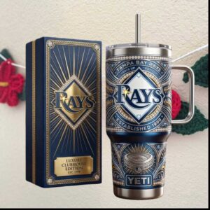 Tampa Bay Rays MLB Luxury Clubhouse Edition Baseball Deep Blue Tumbler